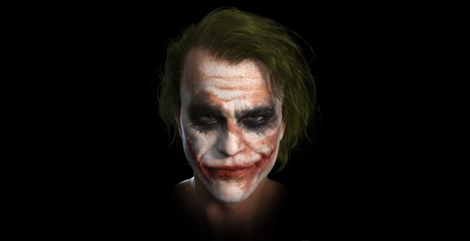 Joker, Heath Ledger, DC studio wallpaper