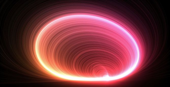 Glowing circle, motion lines wallpaper
