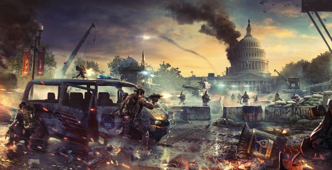 Tom Clancy's The Division 2, E3 2018, battlefield, video game wallpaper