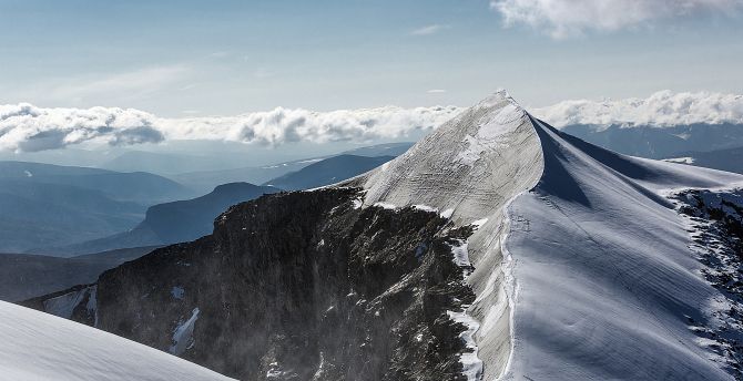 Peak, mountains, Microsoft Surface, stock wallpaper