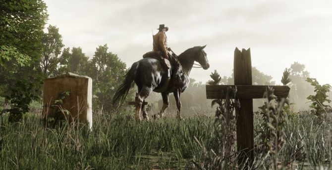 Horse ride, video game, Red Dead Redemption 2 wallpaper