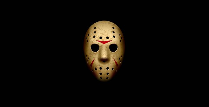 Jason's mask, movie, dark wallpaper