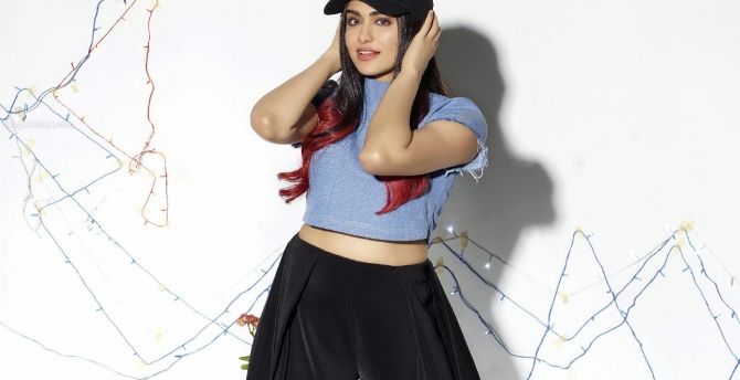 Pretty, Adah Sharma, black cap wallpaper