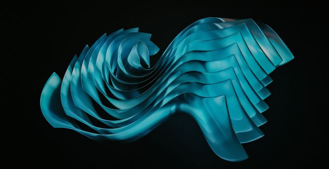 Jellyfish like shape, abstract, wavey sheets wallpaper