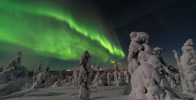 Aurora borealis, northen lights, sky, night wallpaper