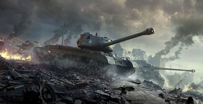 Tanks, World of Tanks, dark, game wallpaper