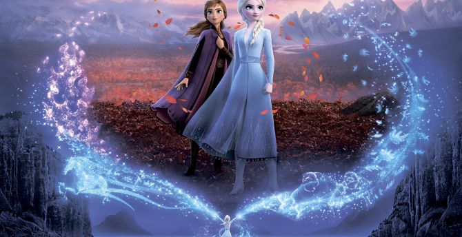 Frozen 2, royal sisters, movie, poster wallpaper