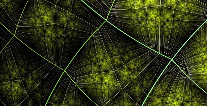 Green patterns, lines, connections wallpaper