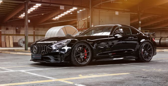 2018 Edo Competition, Black, Mercedes-AMG GT R, side view wallpaper