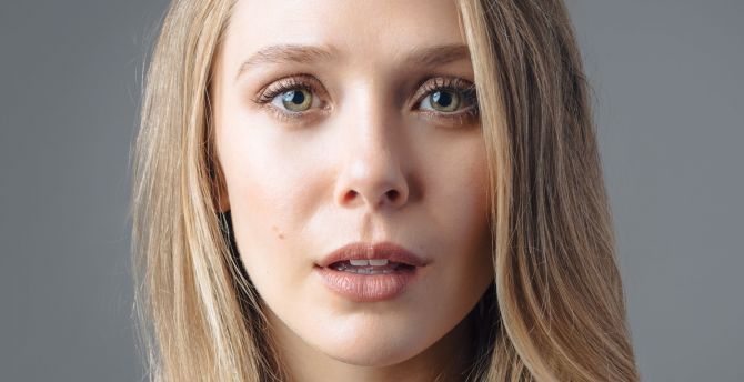 Face, close up, gorgeous, Elizabeth Olsen wallpaper