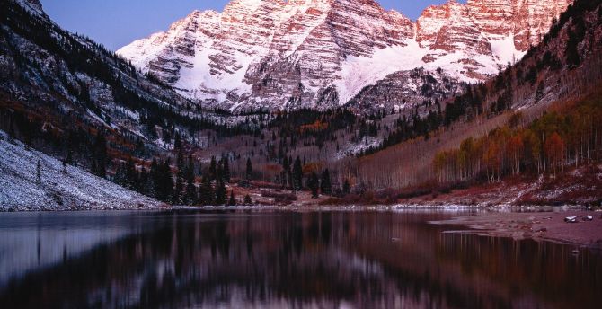 Reflections, lake, nature, mountains wallpaper