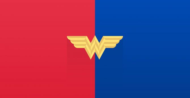 Wonder Woman, Old Logo, minimal wallpaper