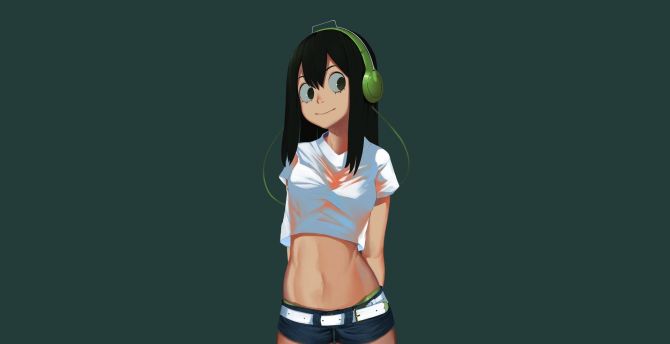 Hot Tsuyu Asui, Boku no Hero Academia anime girl, minimal, anime girl wallpaper