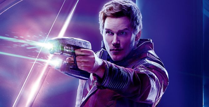 Avengers: infinity war, chris pratt, peter quill, Star-Lord, 2018 movie wallpaper