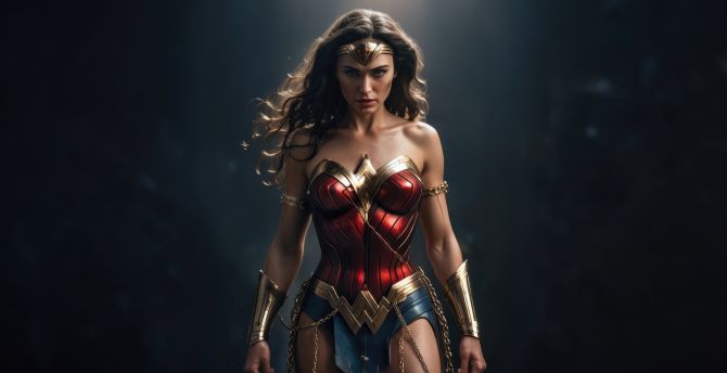 Wonder Woman, unstoppable fury superhero, cosplay wallpaper