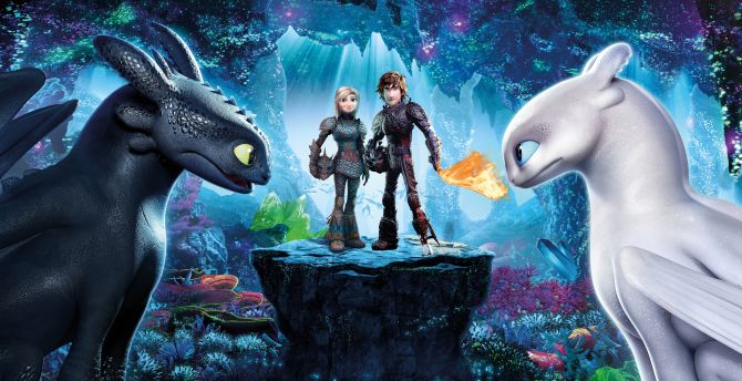 2019, How to Train Your Dragon: The Hidden World, movie, dragons wallpaper