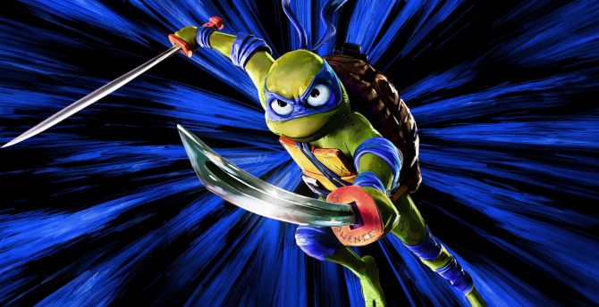 Mutant Mayhem, Turtle Ninja, 2023 movie wallpaper