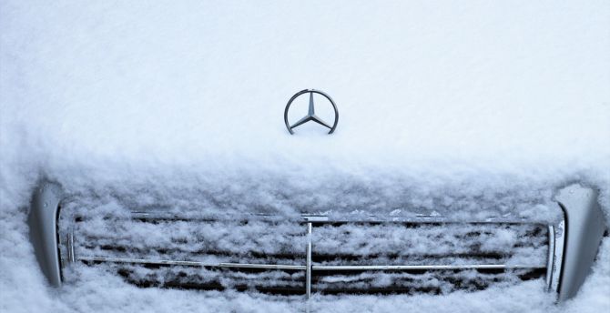 Winter, snow layer, cars, Mercedes-Benz wallpaper