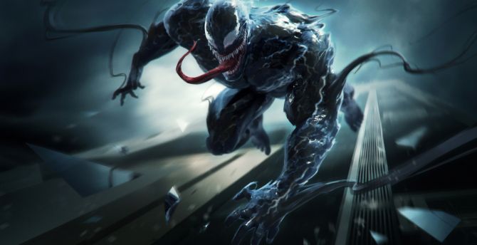 Venom, villain, artwork, 2018 wallpaper