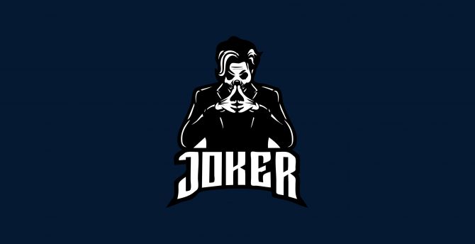 Joker mascot, minimal wallpaper