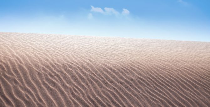Desert, nature, sand, dunes, blue sky wallpaper