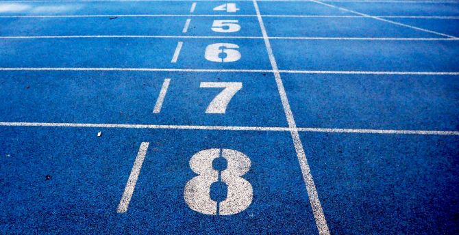 Running track, sports, numbers, typos wallpaper
