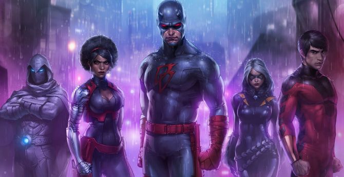 Marvel: Future Fight, video game, superhero team, daredevil wallpaper