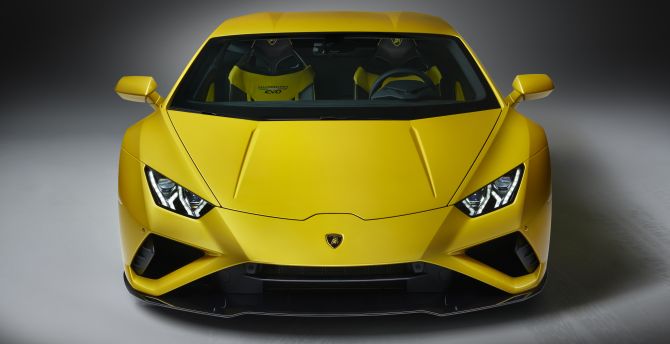 Car, Lamborghini Huracan EVO, yellow car wallpaper