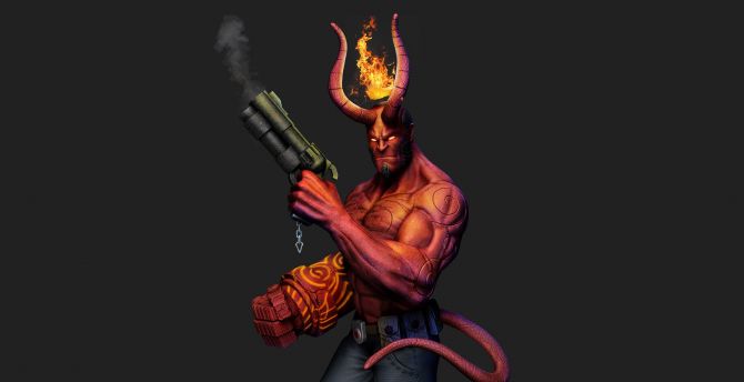 Hellboy, fan art, 2020 wallpaper