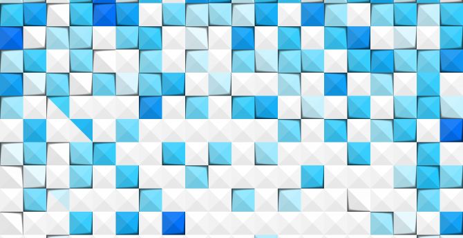 Texture, blue, white, squares, abstract wallpaper