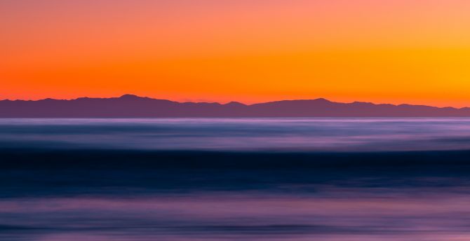 Desktop Wallpaper Portrait Blur Lake Mountains Sunset Hd