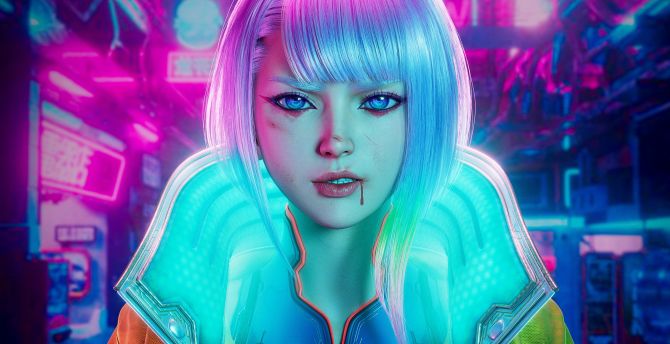 Lucy, Cyberpunk Edgerunners, digital art wallpaper