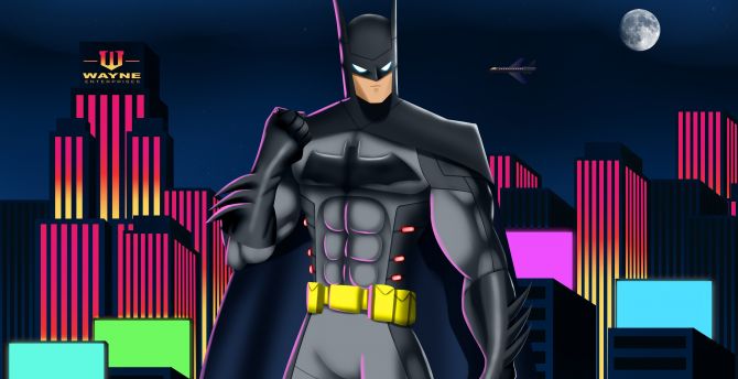 DC's batman, digital art wallpaper