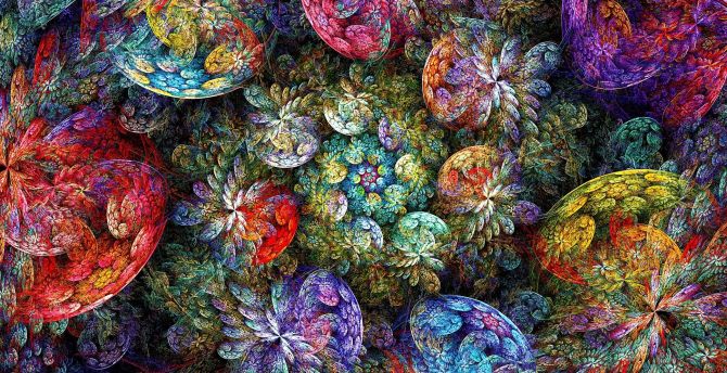 Colorful, artwork, fractal wallpaper