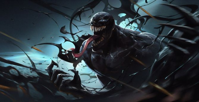 Venom, dark, villain, fan art, artwork wallpaper
