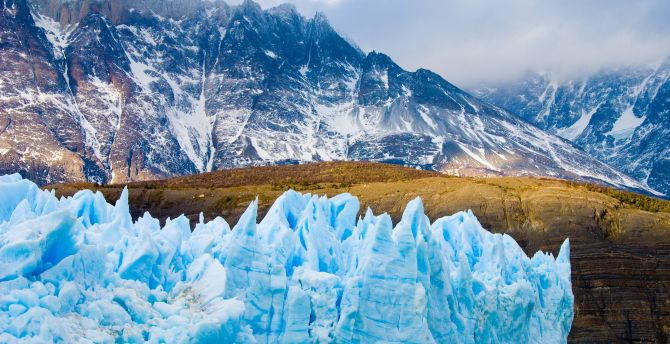Chile, Patagonia, glacier, nature wallpaper