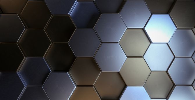 Metal surface, polygon shapes, texture wallpaper