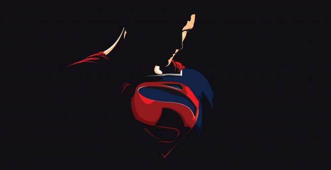 Superman, justice league, minimal and dark, dc comics wallpaper