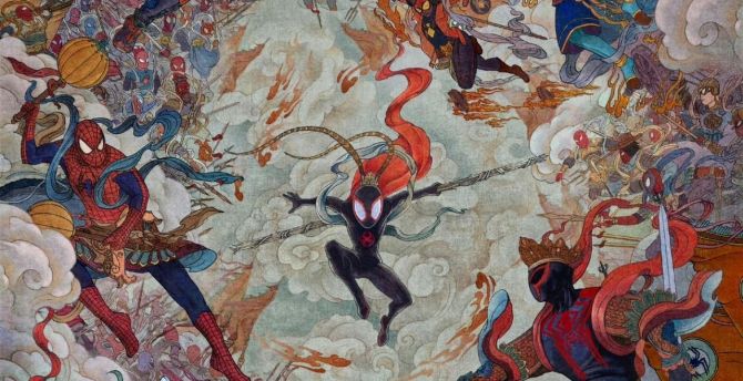 Spider-man, spider-verse, china poster wallpaper