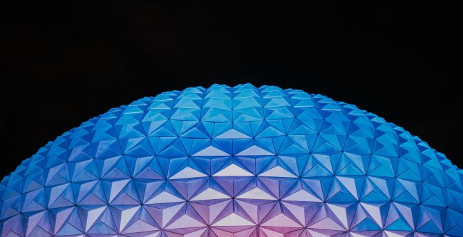 Disney World Epcot, building, dome, architecture wallpaper