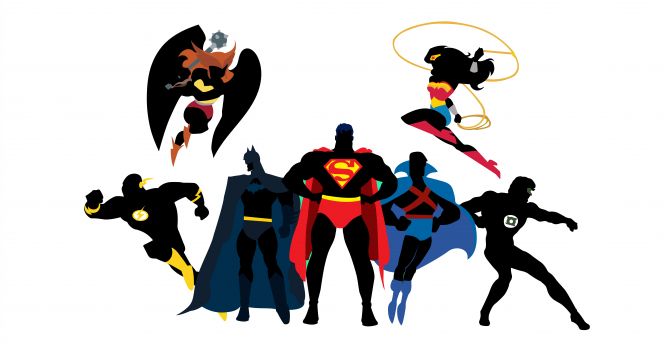 DC superheroes, artwork wallpaper