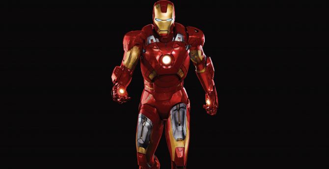Iron man, marvel comics, minimal, 2019 wallpaper