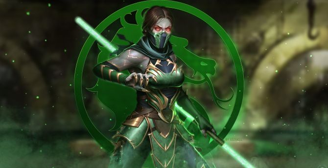 Jade, girl fighter, Mortal Kombat 11, video game wallpaper