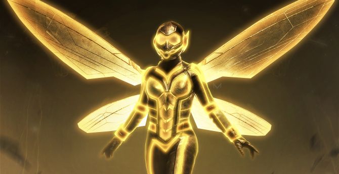 Yellow suit, superhero, wasp, art wallpaper
