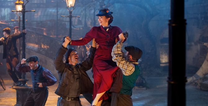Movie, Mary Poppins Returns, joy, dance wallpaper