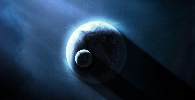Planets, earth, space, artwork wallpaper