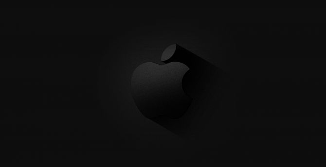 Apple logo, dark wallpaper