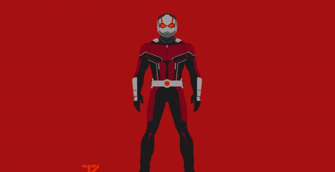 Ant-man, minimal, superhero, artwork wallpaper