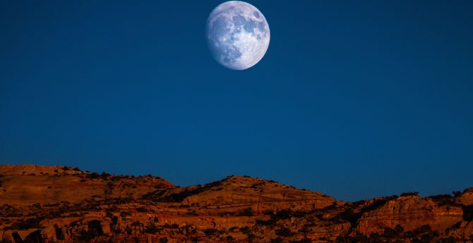 Desktop wallpaper full moon, night, nature, hd image, picture