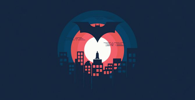 Batman, minimal art wallpaper